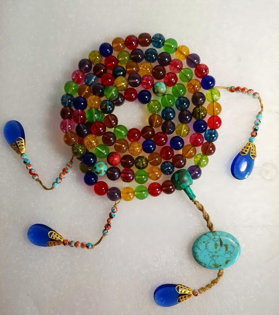 A string of 108 old court beads from the Qing Dynasty (1 of 9)