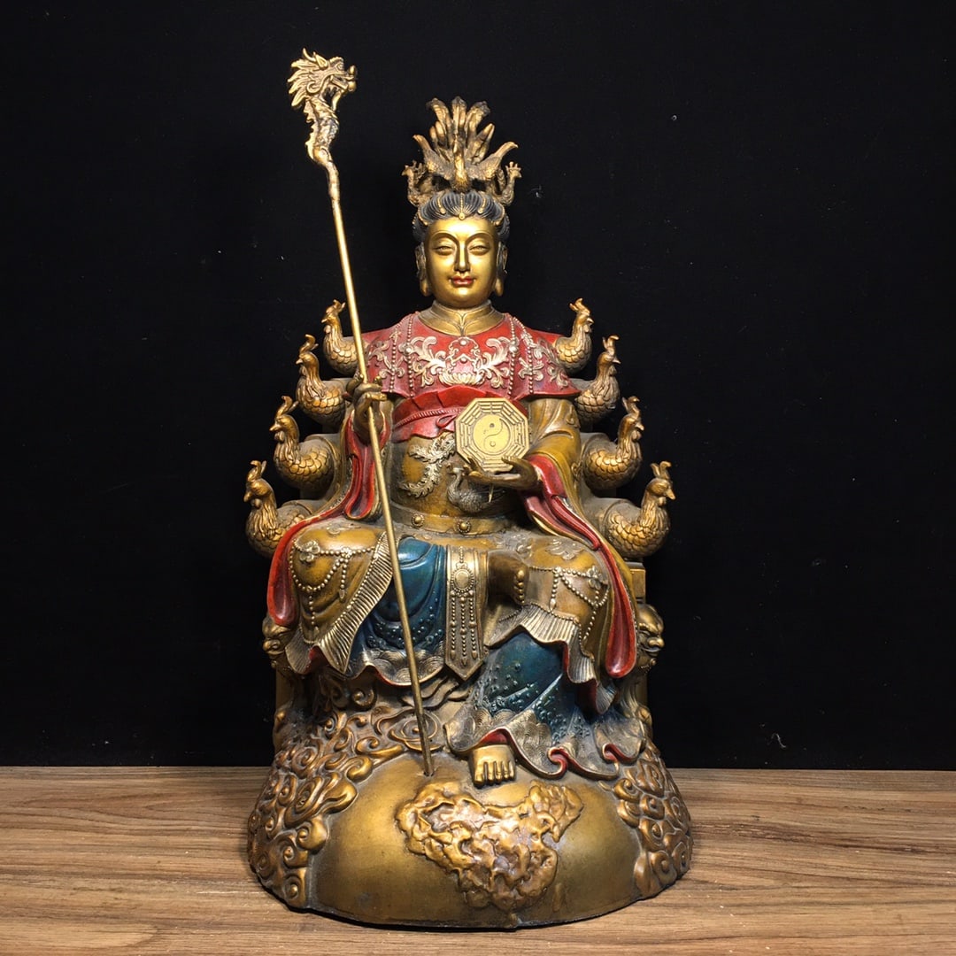 Pure copper painted Earth Mother Goddess (1 of 9)