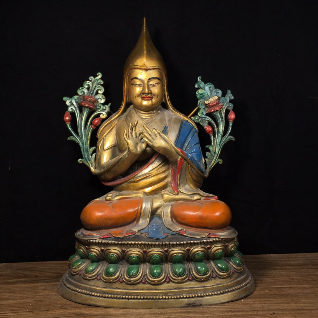 Master of Pure Copper Painted Zongkaba (1 of 7)