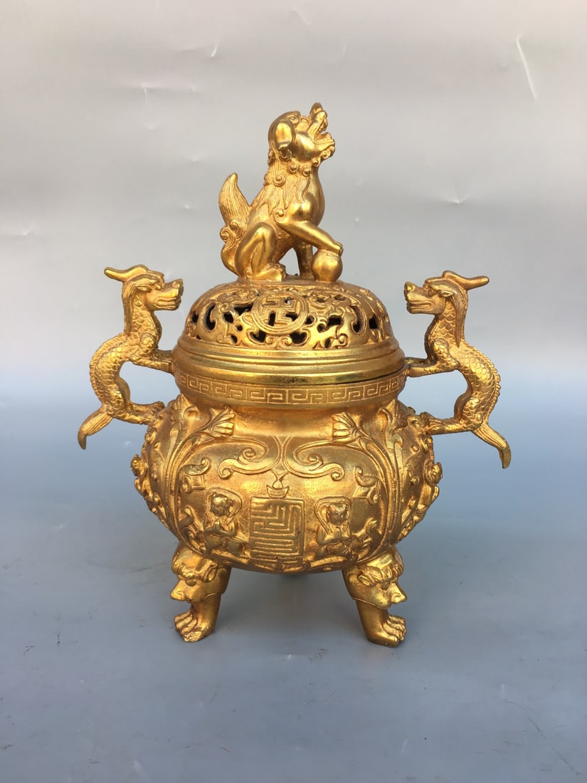 Golden Lion Incense Burner (1 of 6)
