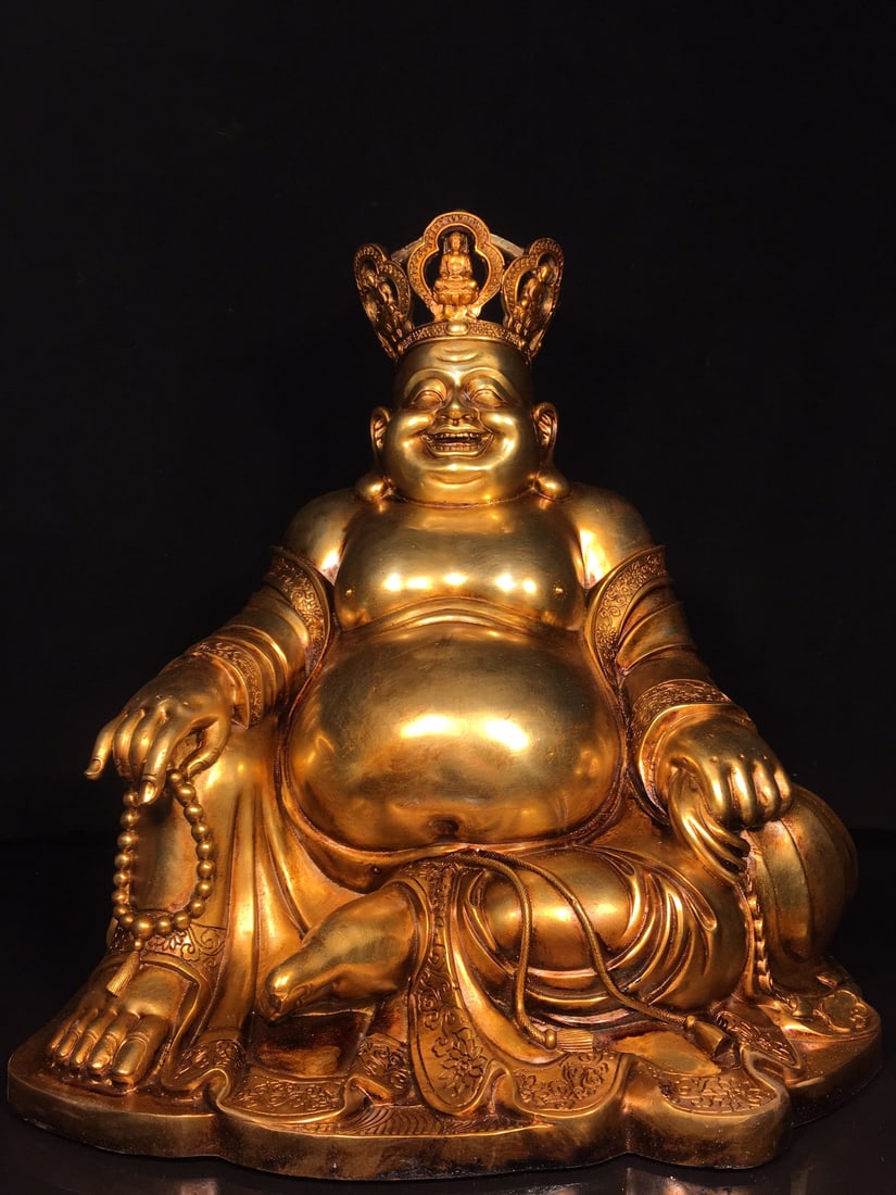 Golden Maitreya Buddha Statue (1 of 9)