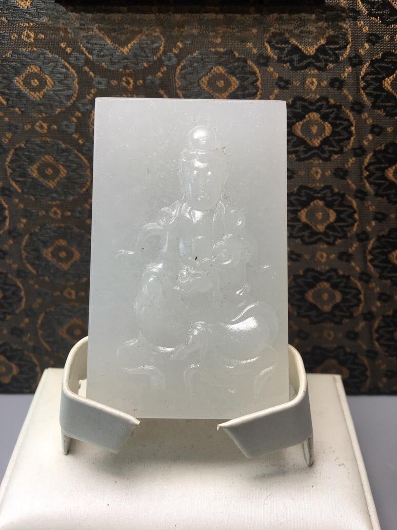 Fine Hetian jade Guanyin pendant (1 of 9)