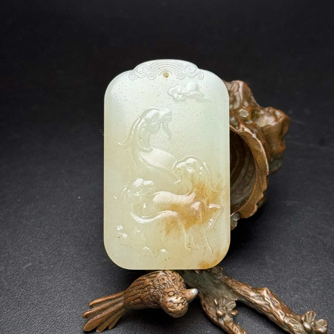 Exquisite Hetian jade "Three Rams Bring Prosperity" (1 of 9)