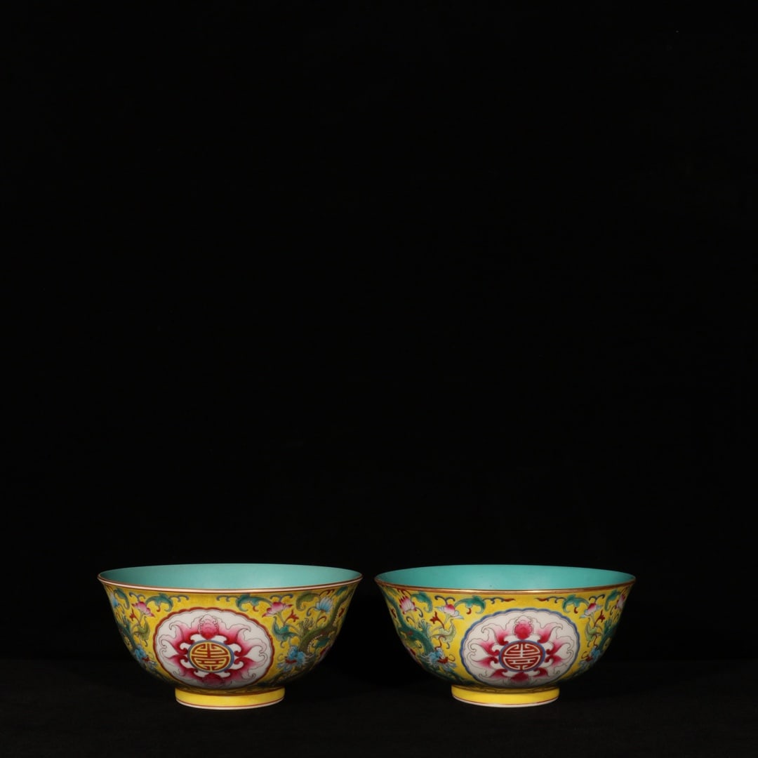 Qing Dynasty Yongzheng Period Enamel Gilded Floral and Dragon Pattern Bowl (1 of 9)