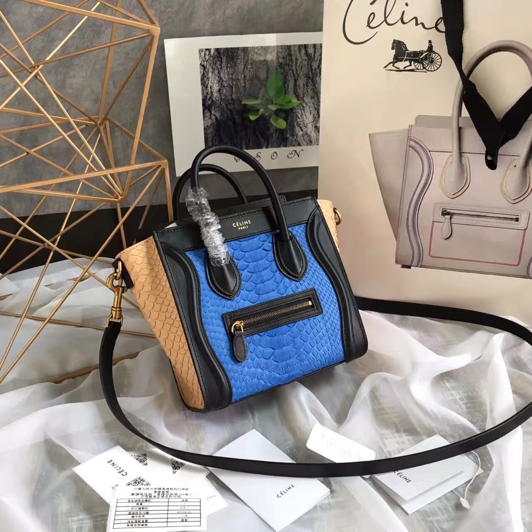 Celine: Snakeskin smiley face bag, small size, 20cm Thank you for viewing our auction and we look forward to serving you as a valued Gold Standard Auctions customer! Each item has been carefully selected to b