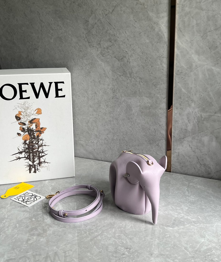 LOEWE: The LOEWE elephant bag is adorable, made entirely of leather inside and out, and can hold a mini phone, compact powder, lipstick, and car keys. Its cute appearance and versatile style make it a