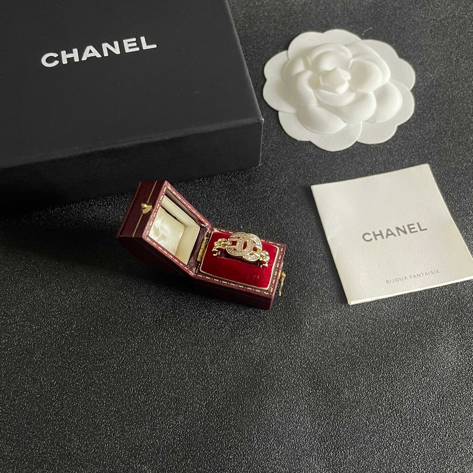 Chanel double C logo ring - 3