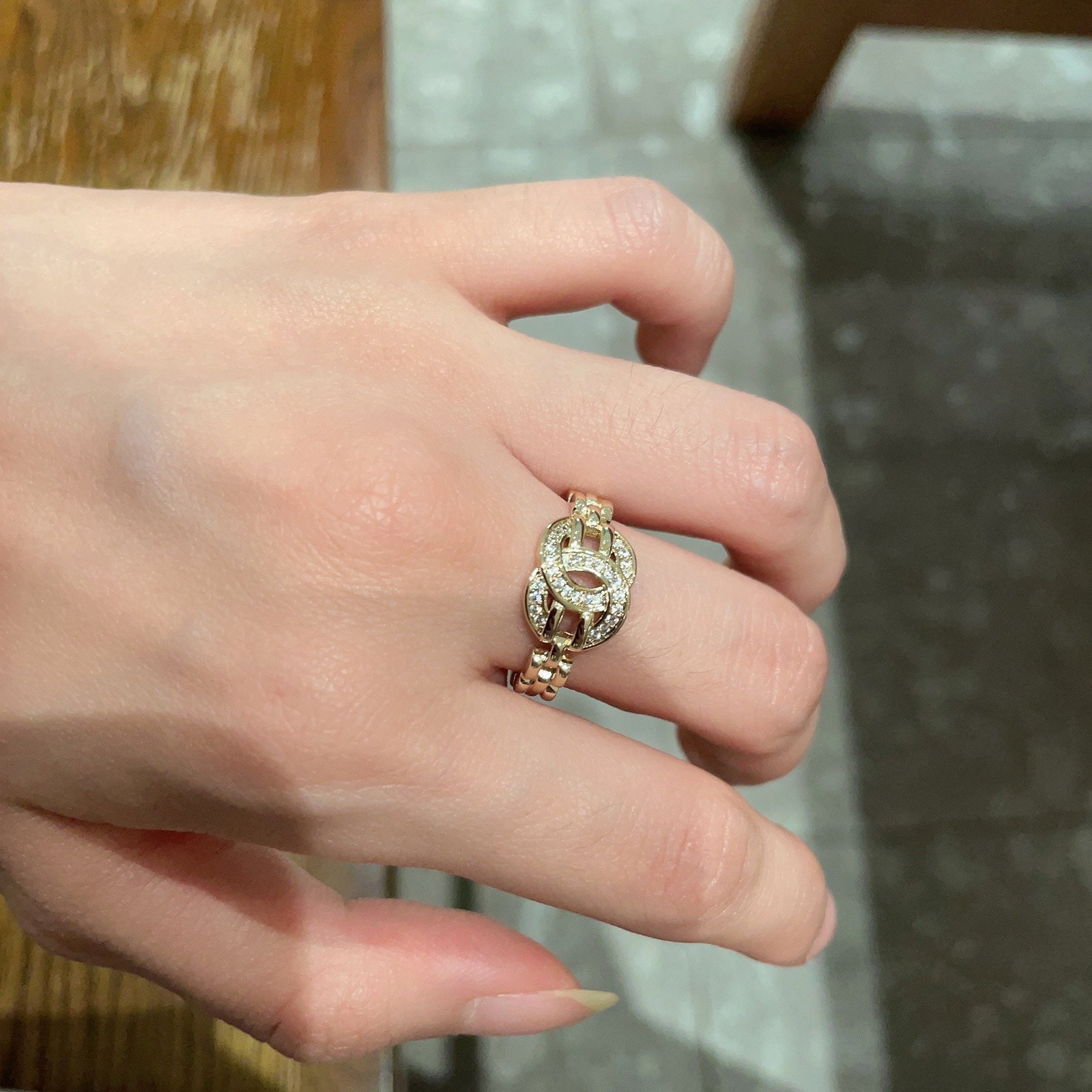 Chanel double C logo ring - 5