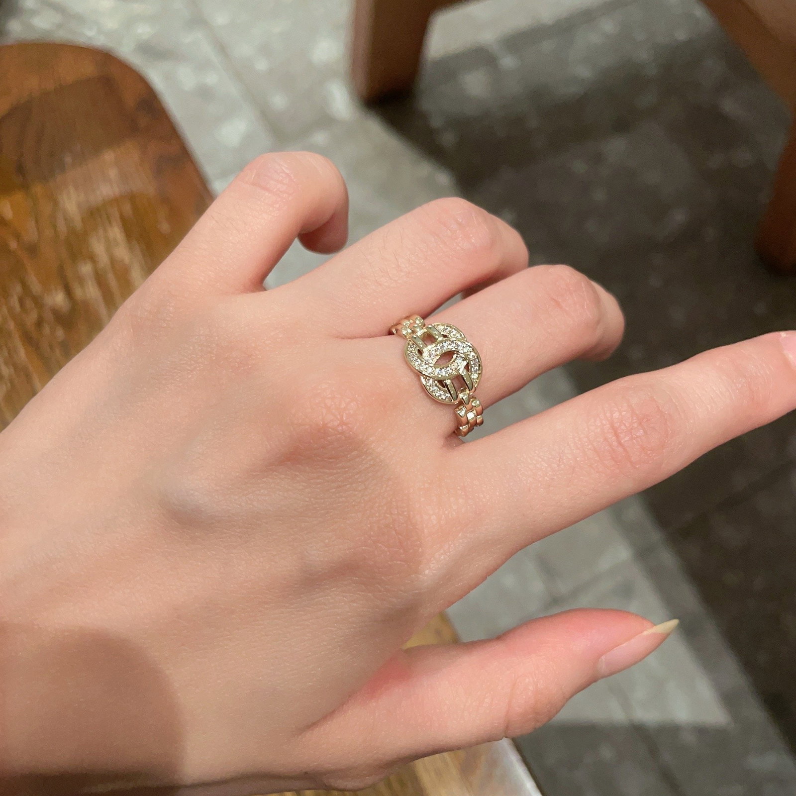 Chanel double C logo ring - 6