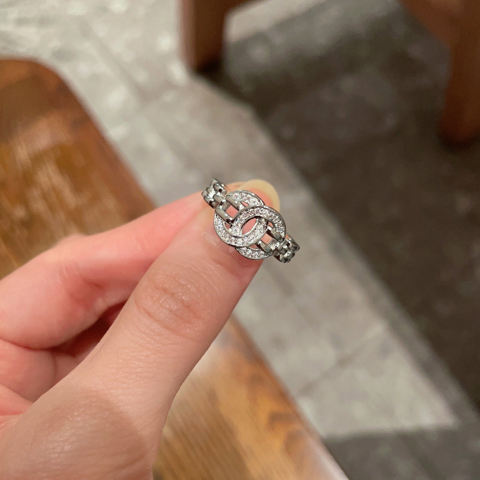 Chanel double C logo ring - 2