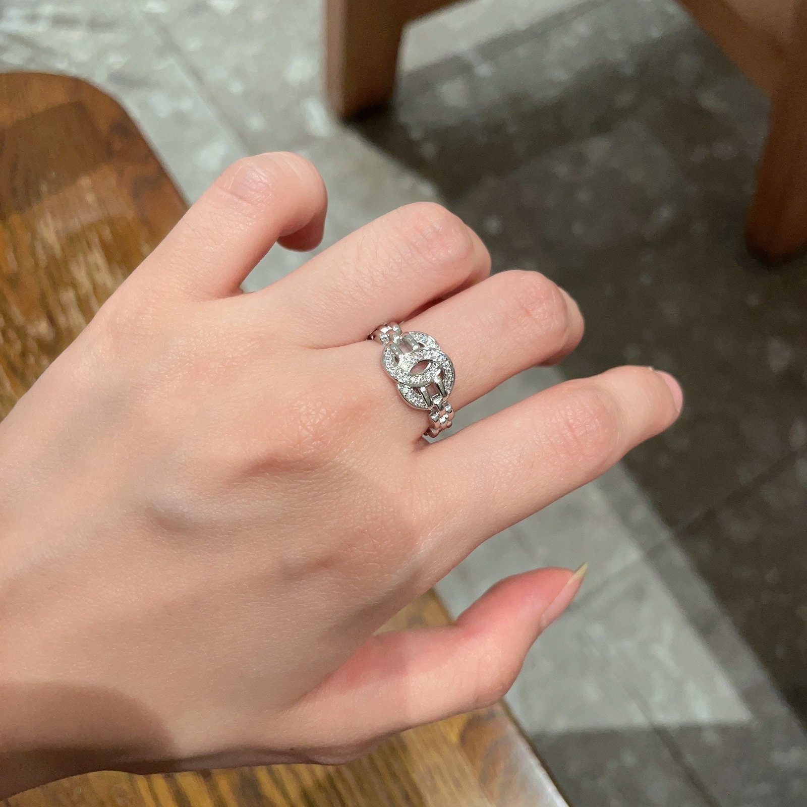 Chanel double C logo ring - 5