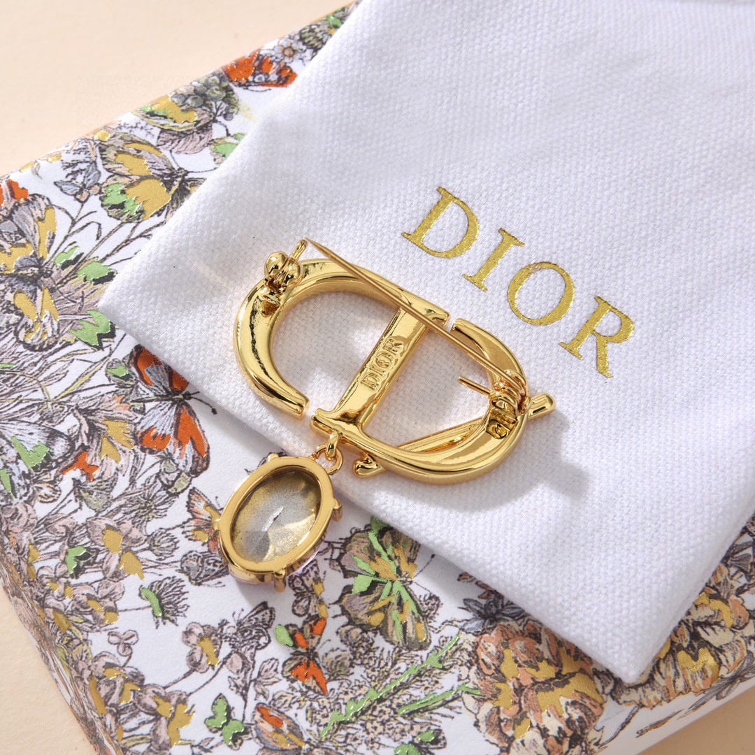 Dior letter brooch (1 of 6)