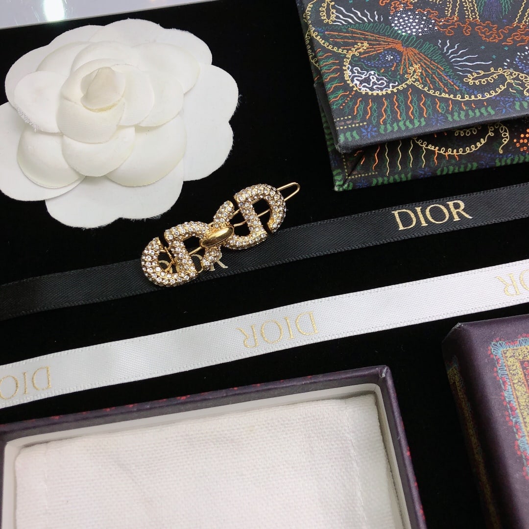 Dior hair clip: Dior hair clips have a superb metallic texture and a strong Korean style. If you don't want to wear your hair down in the summer but still want to look beautiful, then this is a must-have for any