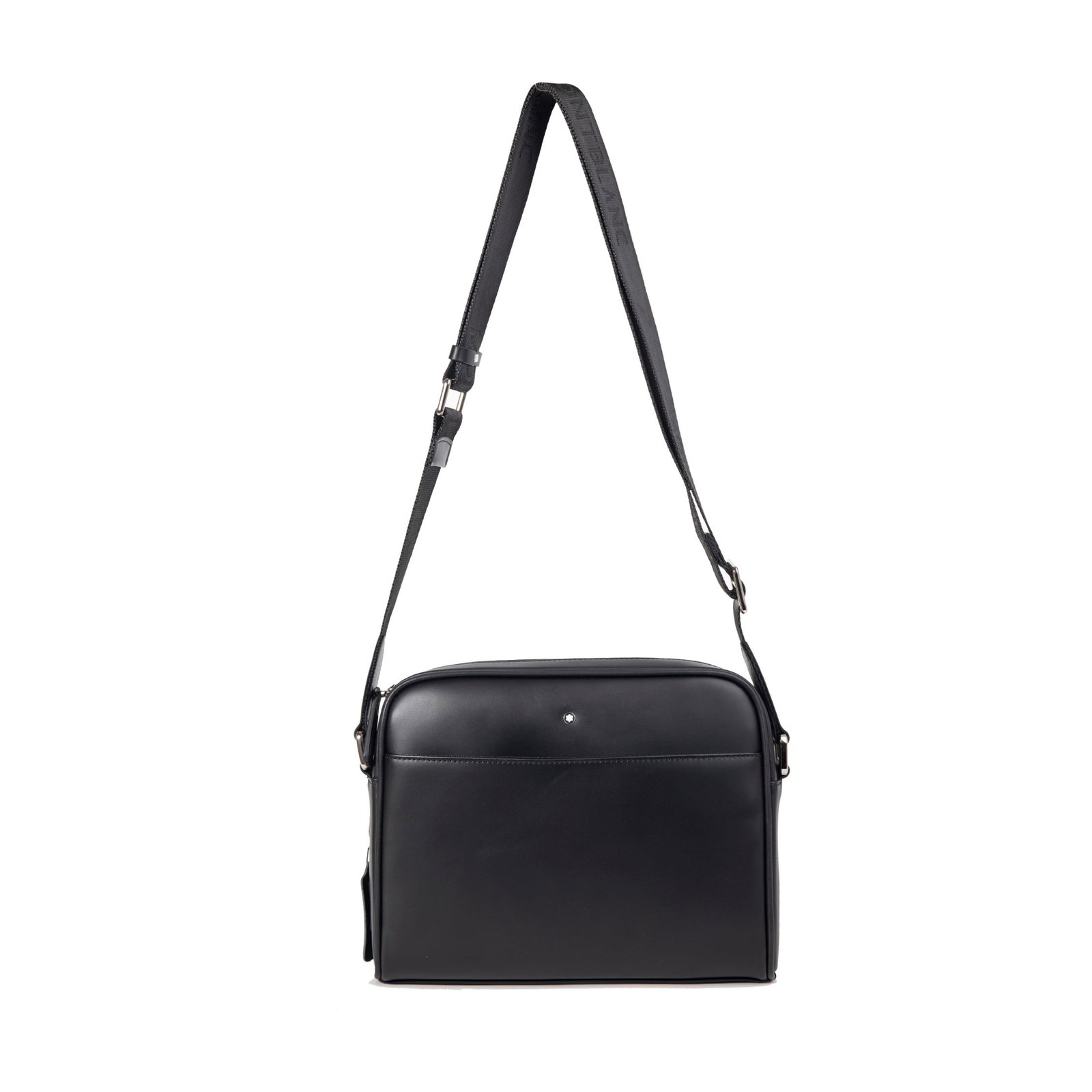 MONTBLANC Meisterstuck Crossbody Bag: MONTBLANC Meisterstuck crossbody bag, classic black. Material: cowhide leather. Dimensions: 25x20x7 cm. Thank you for viewing our auction and we look forward to serving you as a valued Gold Standard A
