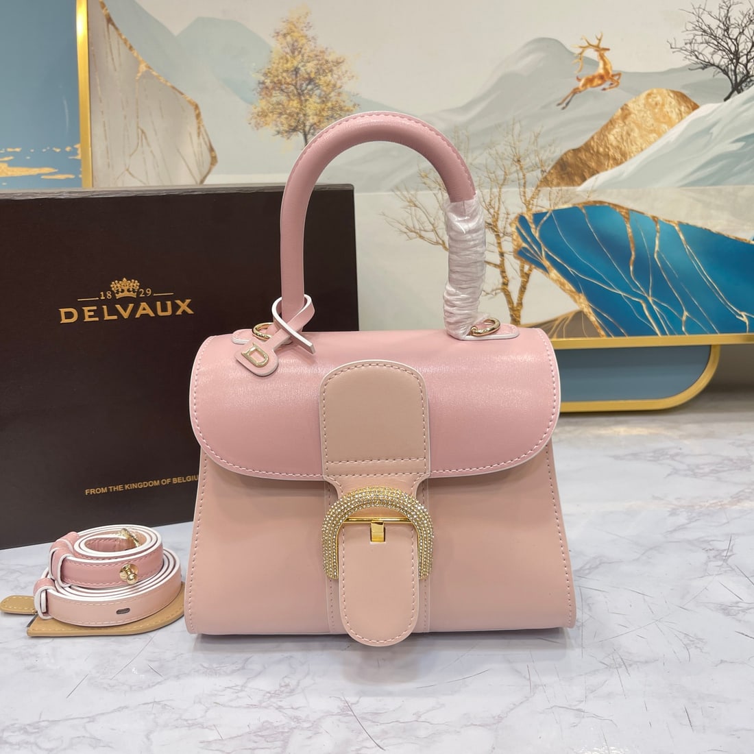 Delvaux Full Strass: 22 Limited Edition Full Strass Belgian Delvaux Brillant Bag with Diamond-Studded Buckle! Featuring hand-set hardware, the sparkling buckle is irresistible. Luxurious and elegant, crafted from Box Calf