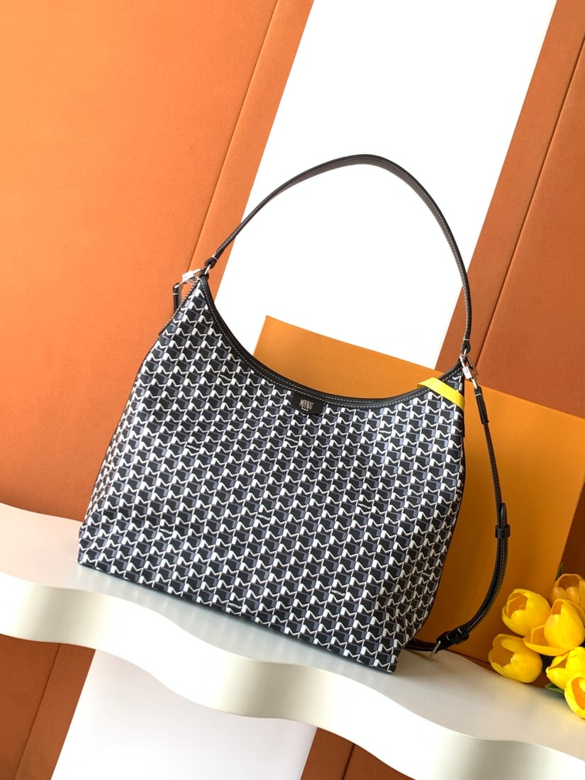 Moynat Hobo Bag: The Moynat Hobo Bag features a zipper, a long shoulder strap, a lightweight design, and a large capacity. This bag offers both a sense of security and a versatile, casual style. Dimensions: 32 x 27 x 