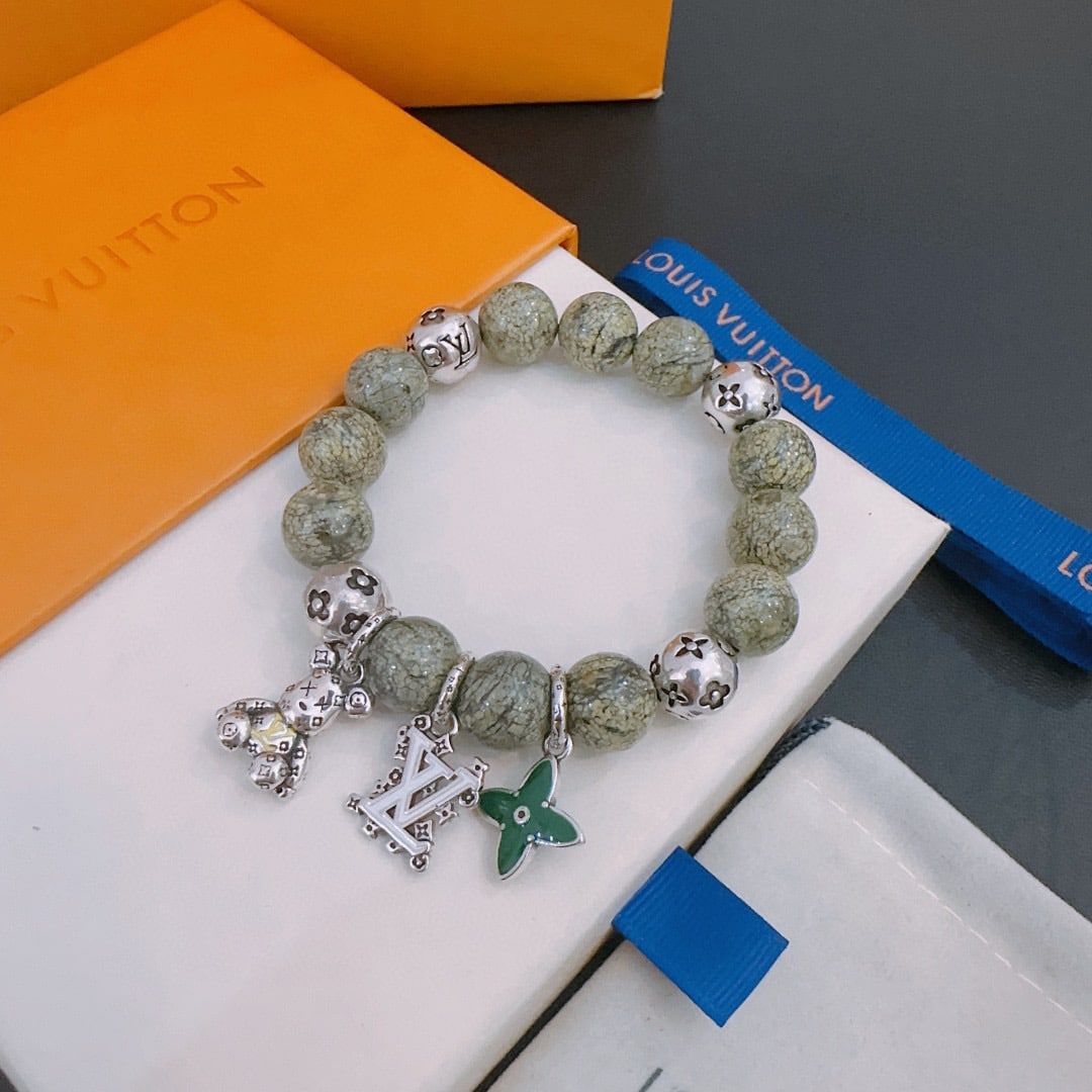 LV Multi-Element Agate Thai Silver Style Bracelet (1 of 9)