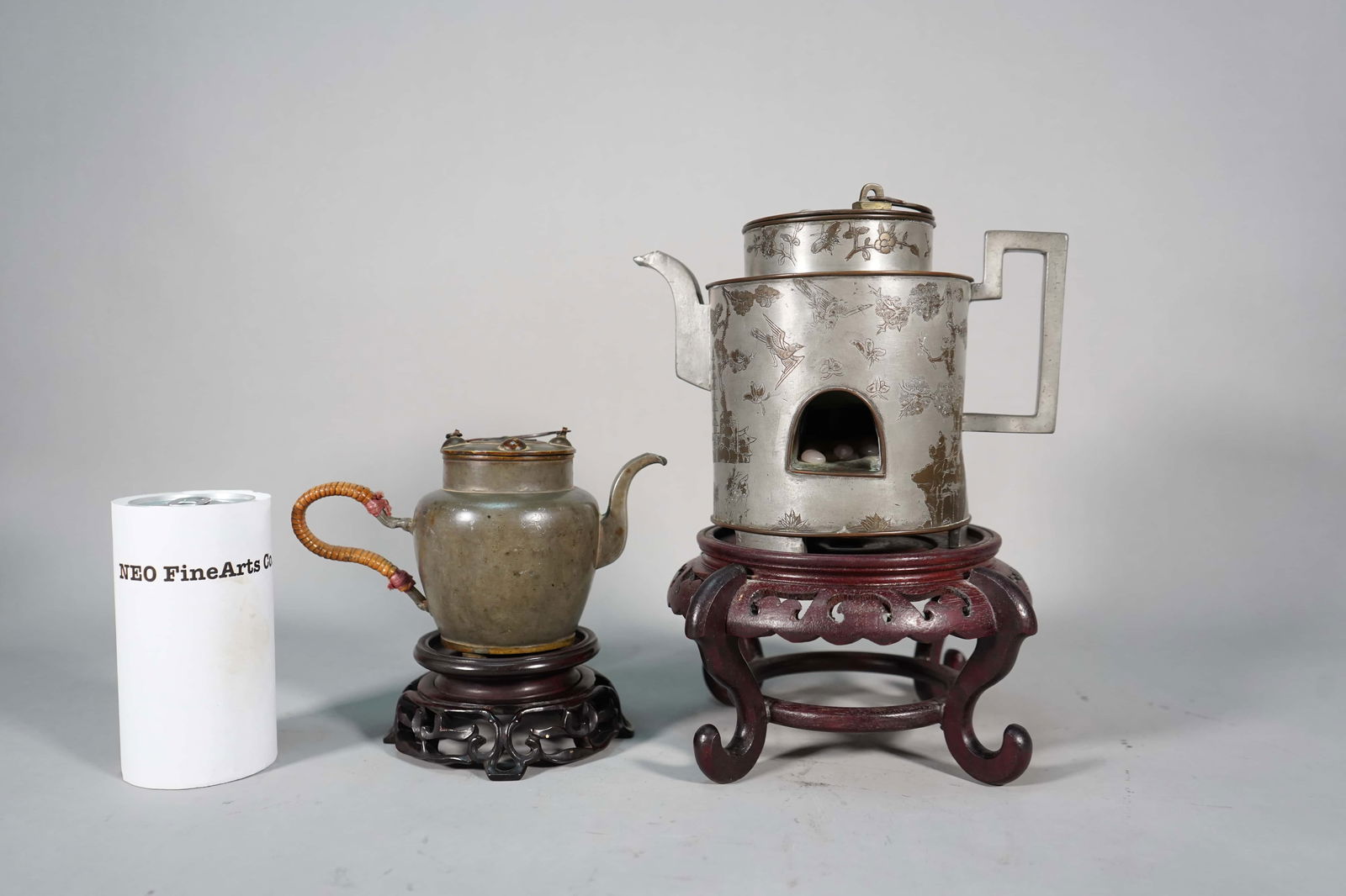 2 Chinese 19th Century Antique Brass Tea Pots (1 of 6)