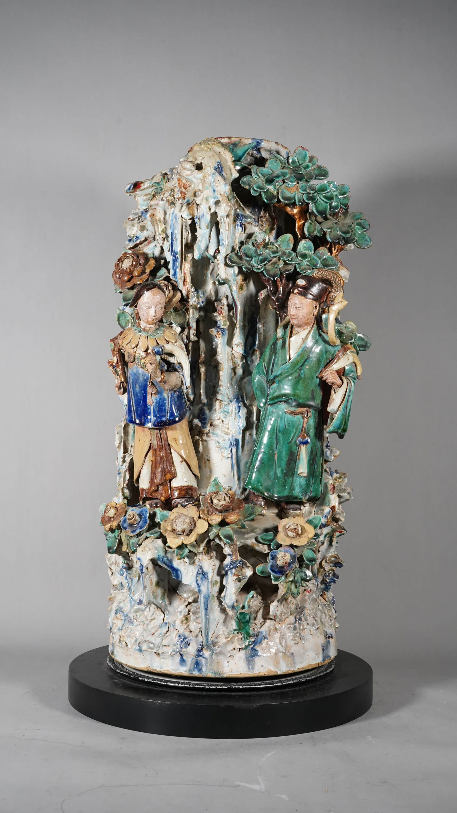 Large 19th Century Chinese Antique Glazed Ceramic Figure Sculpture (1 of 12)