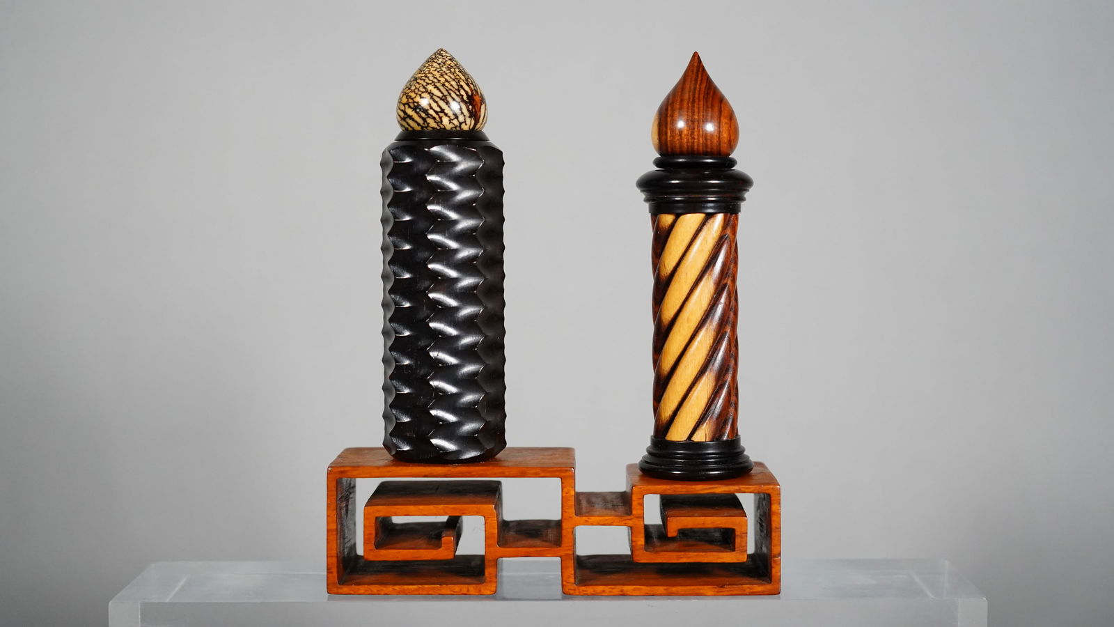 Two Sculptural Wooden Objects By John Sauer(20/21st Century, American Artist) (1 of 6)