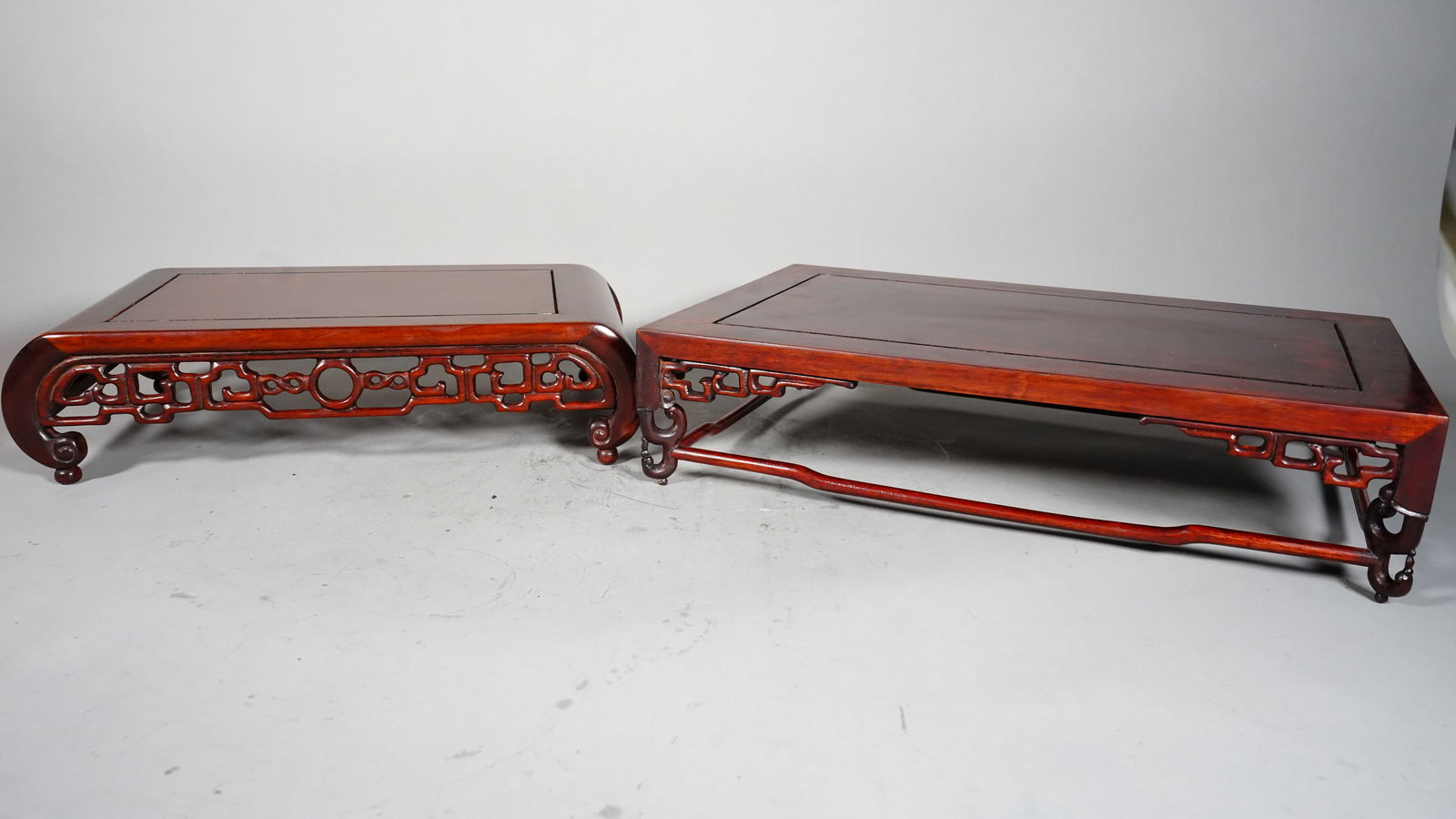 Two Hand-Carved Rosewood Display Table Stands (1 of 6)