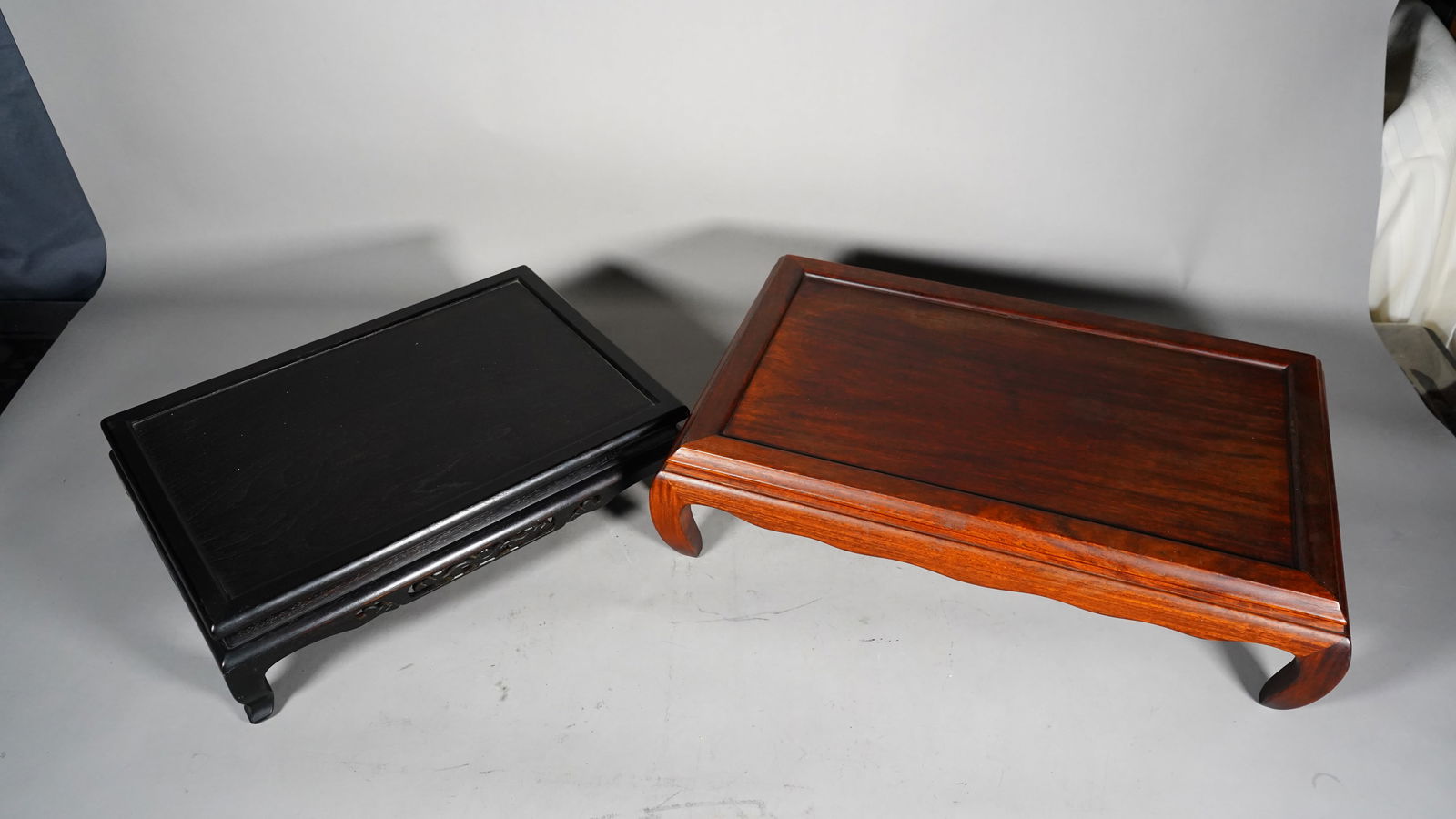 Two Asian Wooden Display Table Stands (1 of 10)