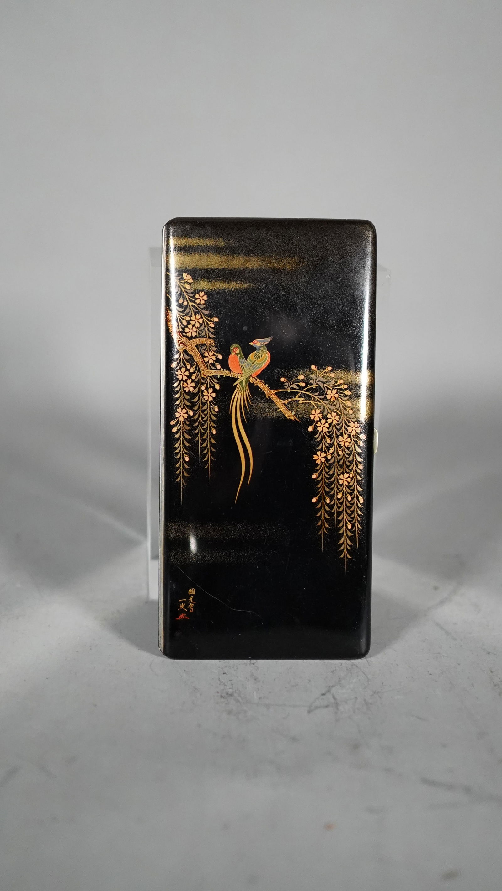 Exquisite Vintage Japanese Namiki Dunhill Black Lacquer Rectangular Cigarette Case (1 of 6)
