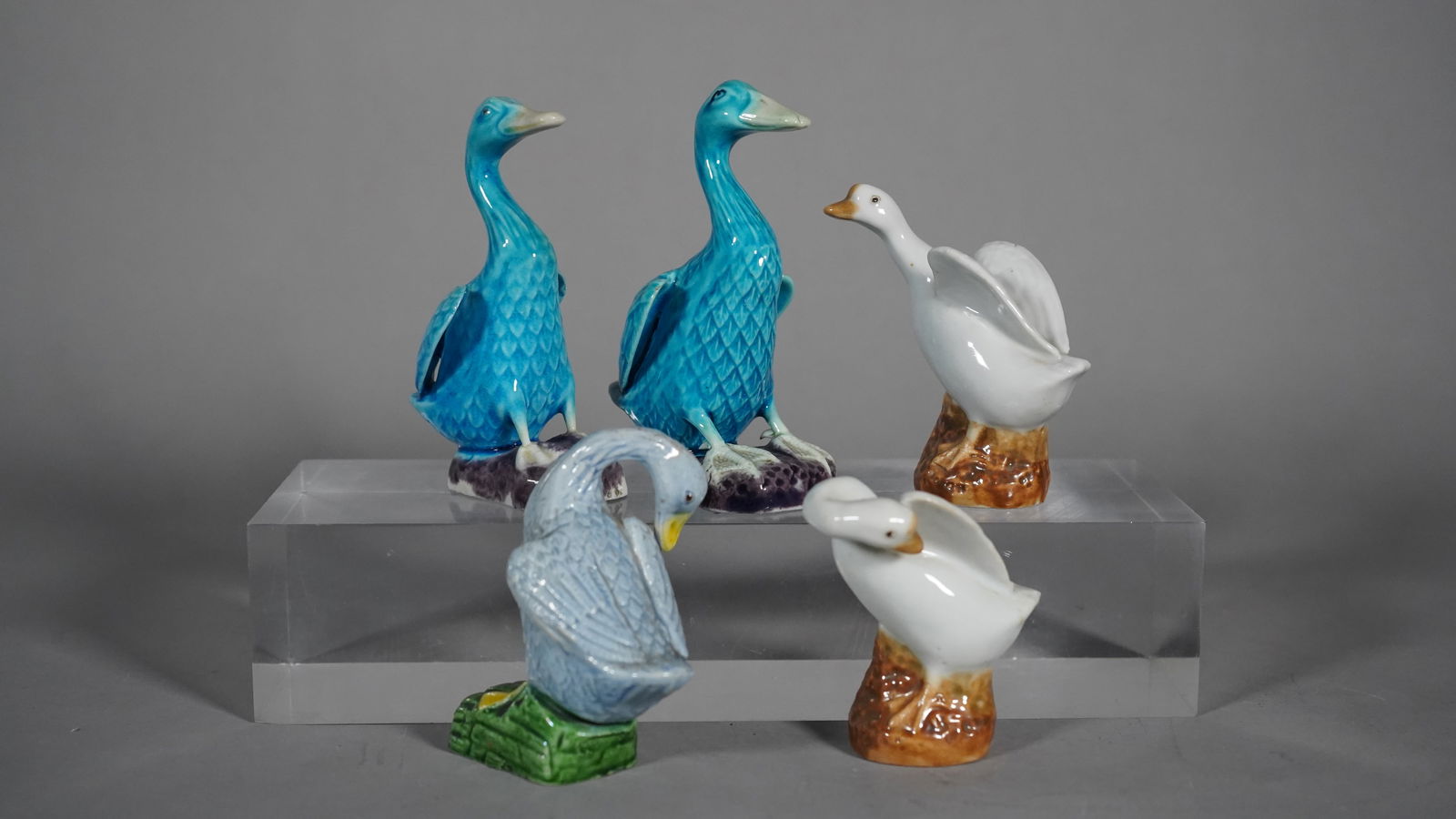 Group of 5 Antique Chinese Porcelain Mini Duck/Goose Statue (1 of 7)