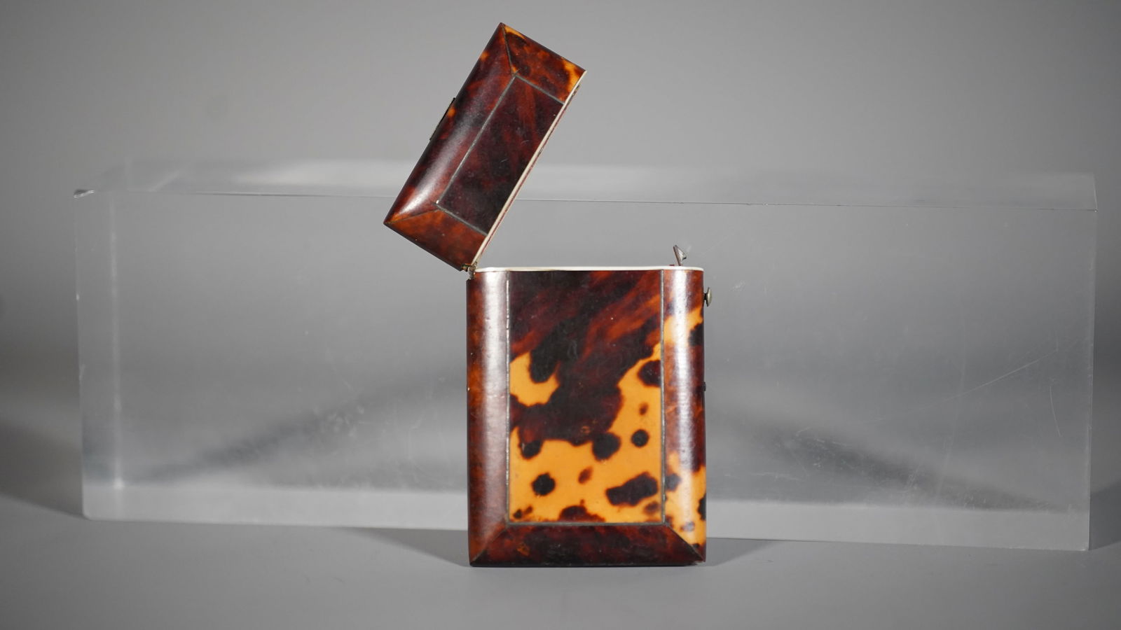 Antique English/French Tortoiseshell Hinged Calling Card Case (1 of 6)