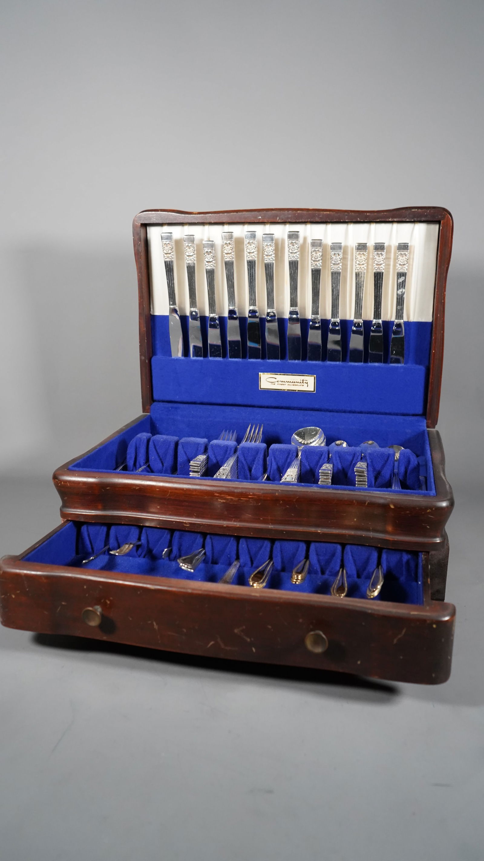 64 pcs Fine "Community" Deluxe Silverplate Stainless Knives, Forks & Spoons (1 of 6)