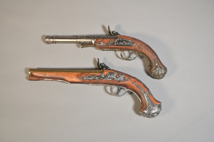 Two Vintage Reproduction of Flintlock Pistols