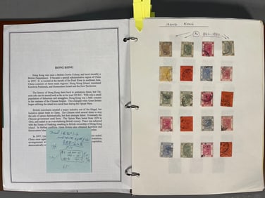 Rare Hong Kong Stamps Collection Album Including Hong Kong 1st Stamp(1862)