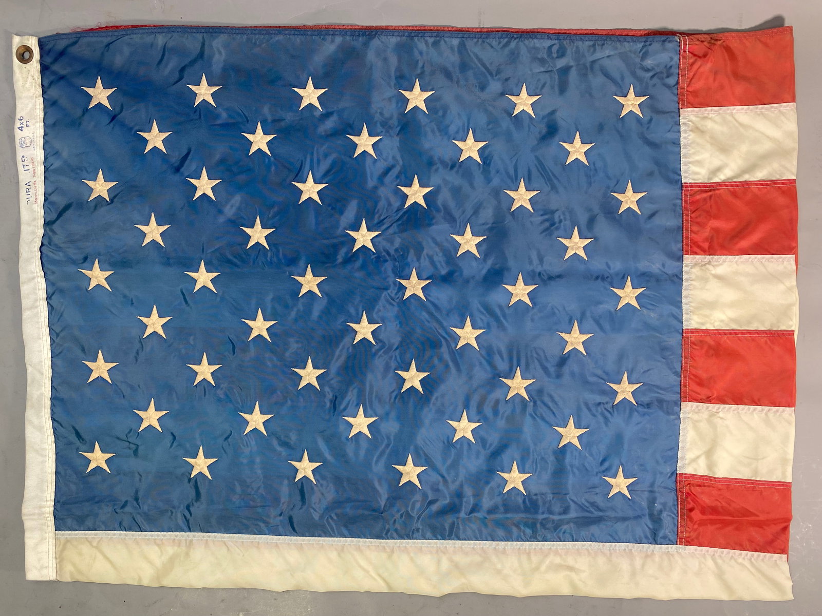 60's Vintage 50 Star Heavy Duty Nylon American Flag, Made in USA (1 of 9)