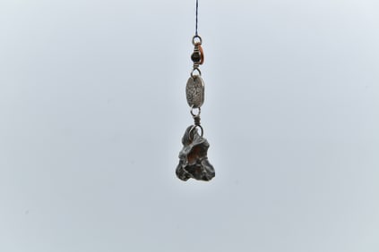 Unique Customized Natural Meteorite & Sterling Silver Pendant