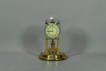 Vintage German Kundo Kieninger & Obergfell Anniversary Clock w/Plastic Cover