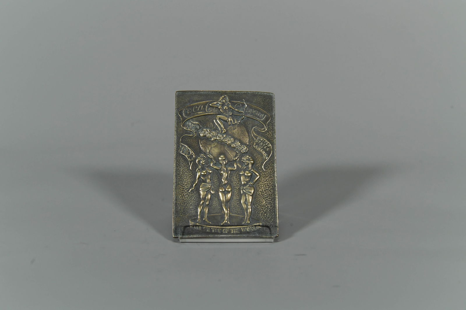 A Vintage Coca-Cola Brass Metal Belt Buckle by Tiffany Studio, New York (1 of 6)