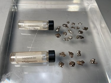 Group of Argentina Iron Meteorite Fragments, Weighing 8.7 & 12.6 Grams