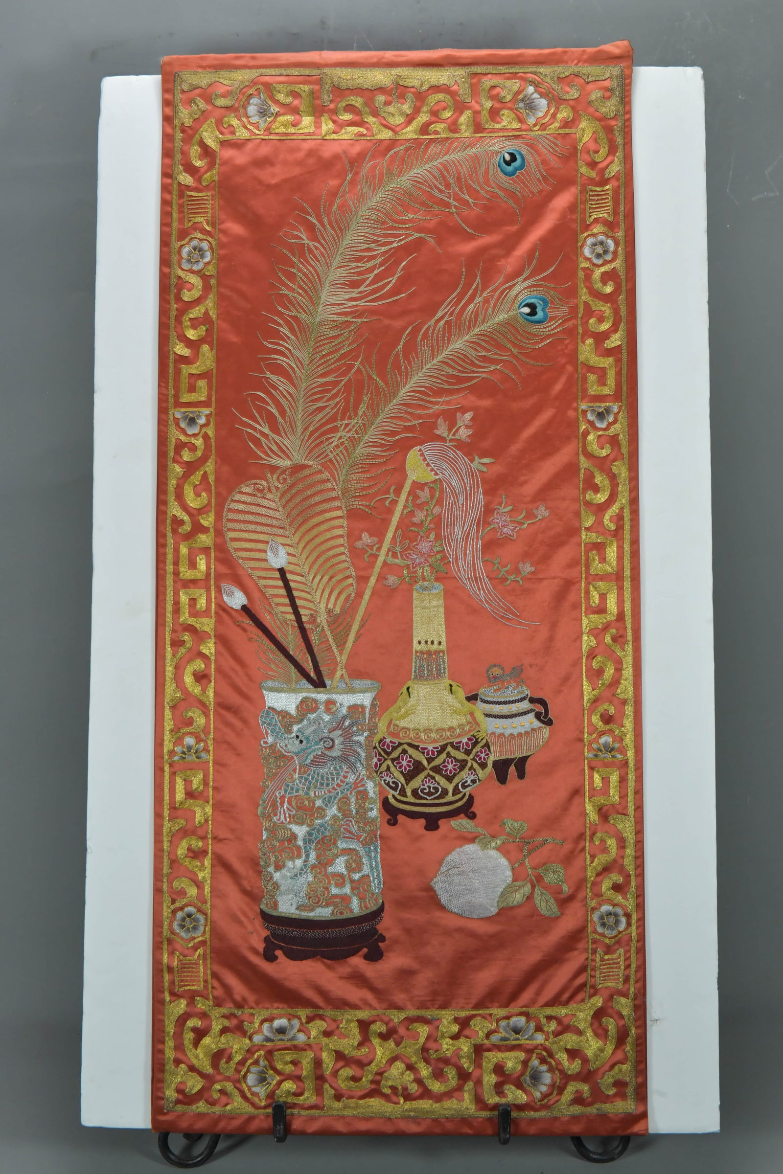Unframed Antique Chinese Handmade Silk Embroidered Art (1 of 9)
