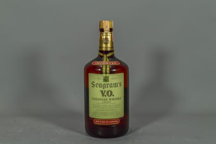 1975 1.75Litres Seagram's V.O. Canadian Whisky, Built in Pourer, Sealed