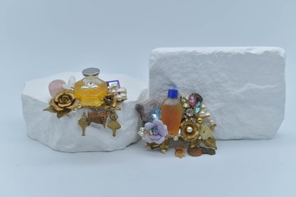 Two Vintage Artisan Hand-Made Unique Brooches w/Signed & Introduction