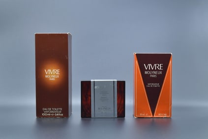 Lot of 3 VIVRE MOLYNEUX PARIS Perfume, Made in France