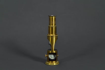 Antique France Brass Drum Microscope