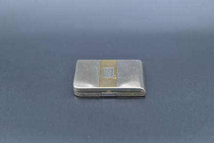 Vintage Elgin American Sterling & Gold Tone Mirror Powder Compact