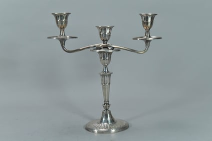 Vintage William Hutton & Sons (WH & S) Silver Plated 3 Light Candelabras/Candlestick