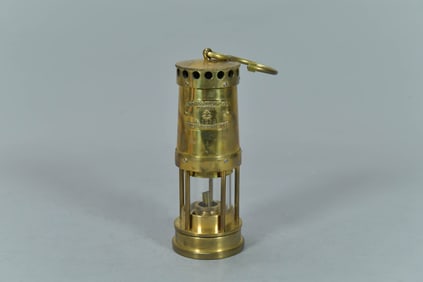Vintage E. Thomas & Williams Ltd. Cambrian Miners Brass Lamp, No. 7972, Made in Wales UK