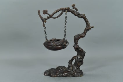 Vintage Japanese/Chinese Hand-Made Bronze/Copper Incense Burner