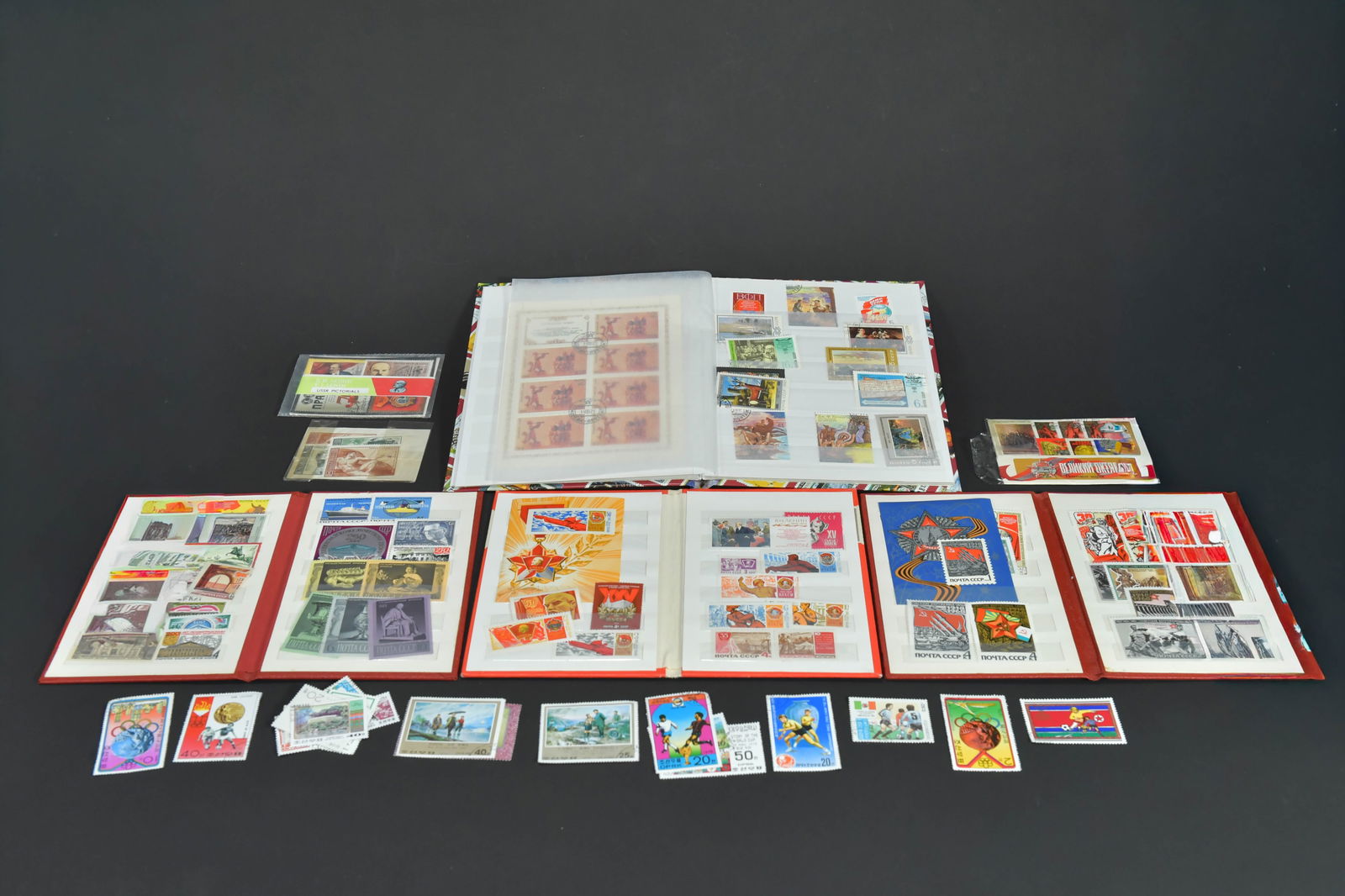 Group of 4 CCCP & North Korea Stamp Albums (1 of 7)