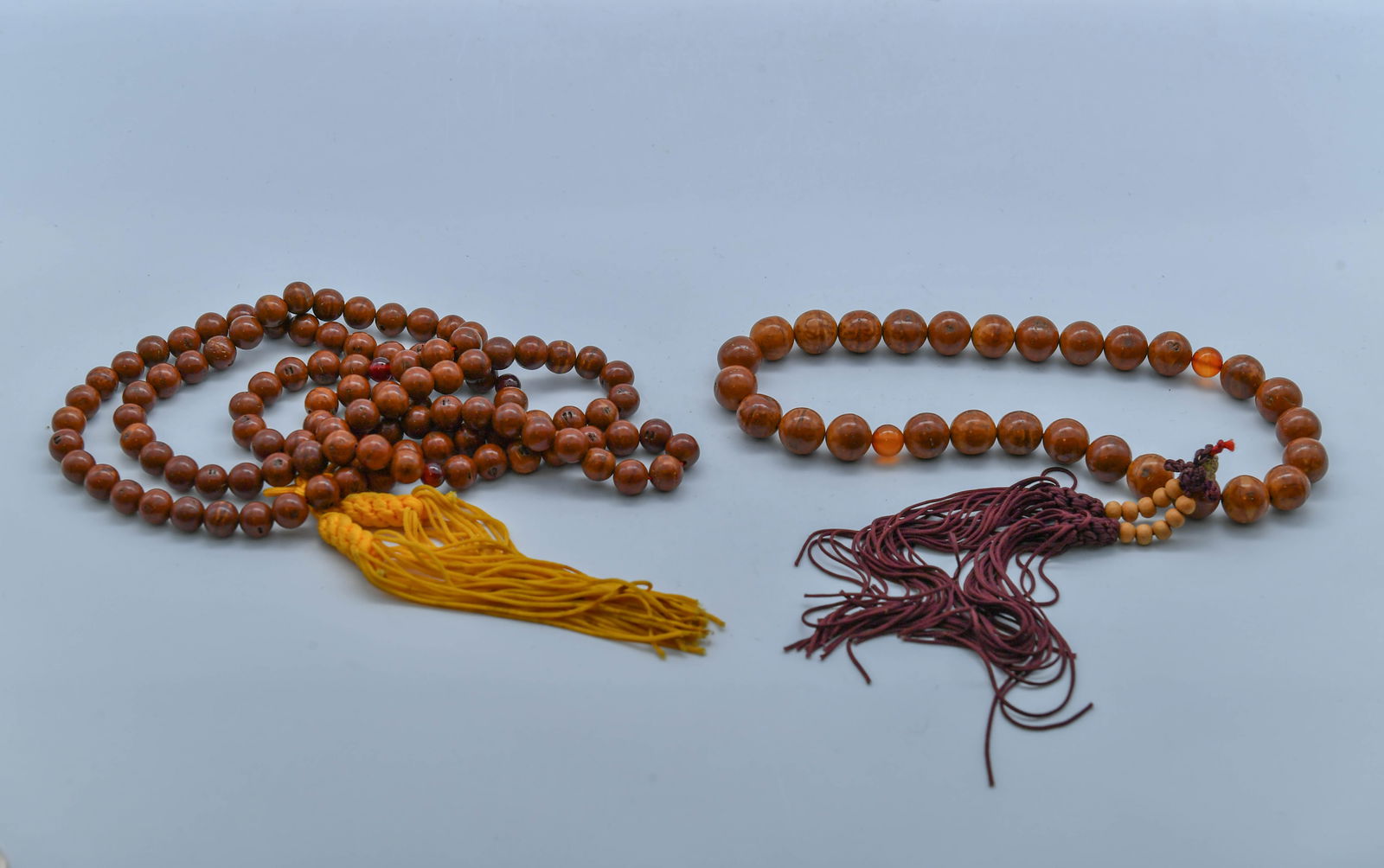 Two Natural Seed Pray Bracelets w/Tassel (1 of 8)