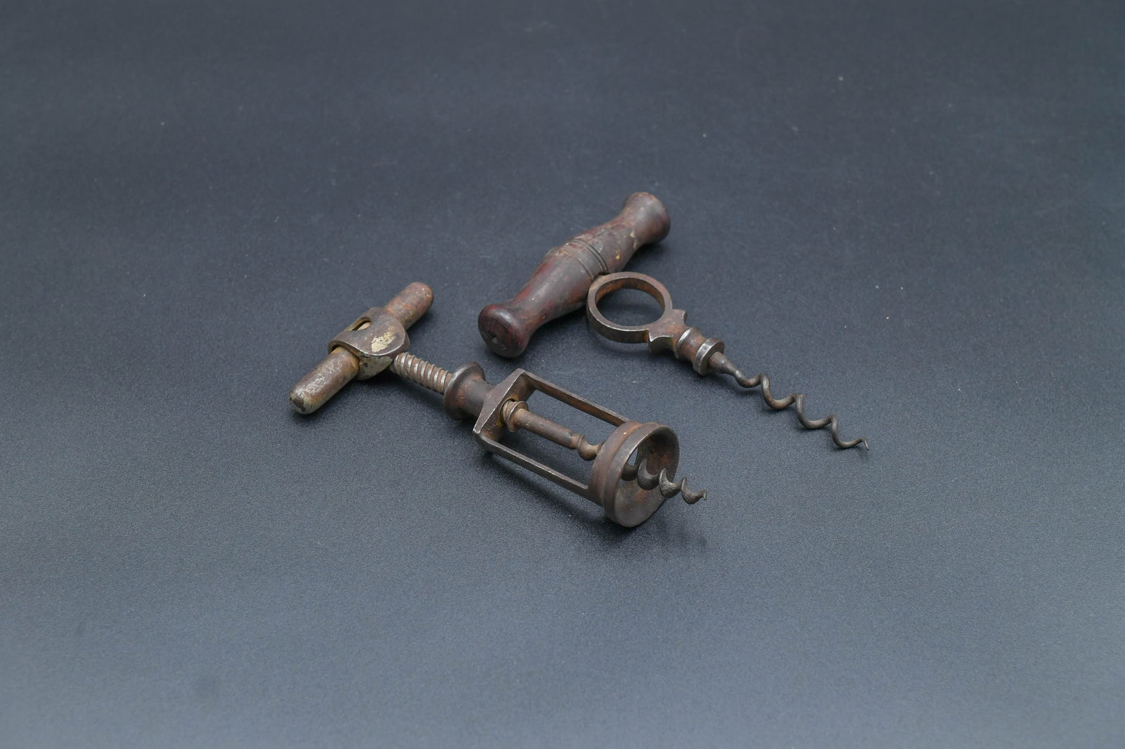 Two Antique Iron Corkscrew/Wine Opener (1 of 6)