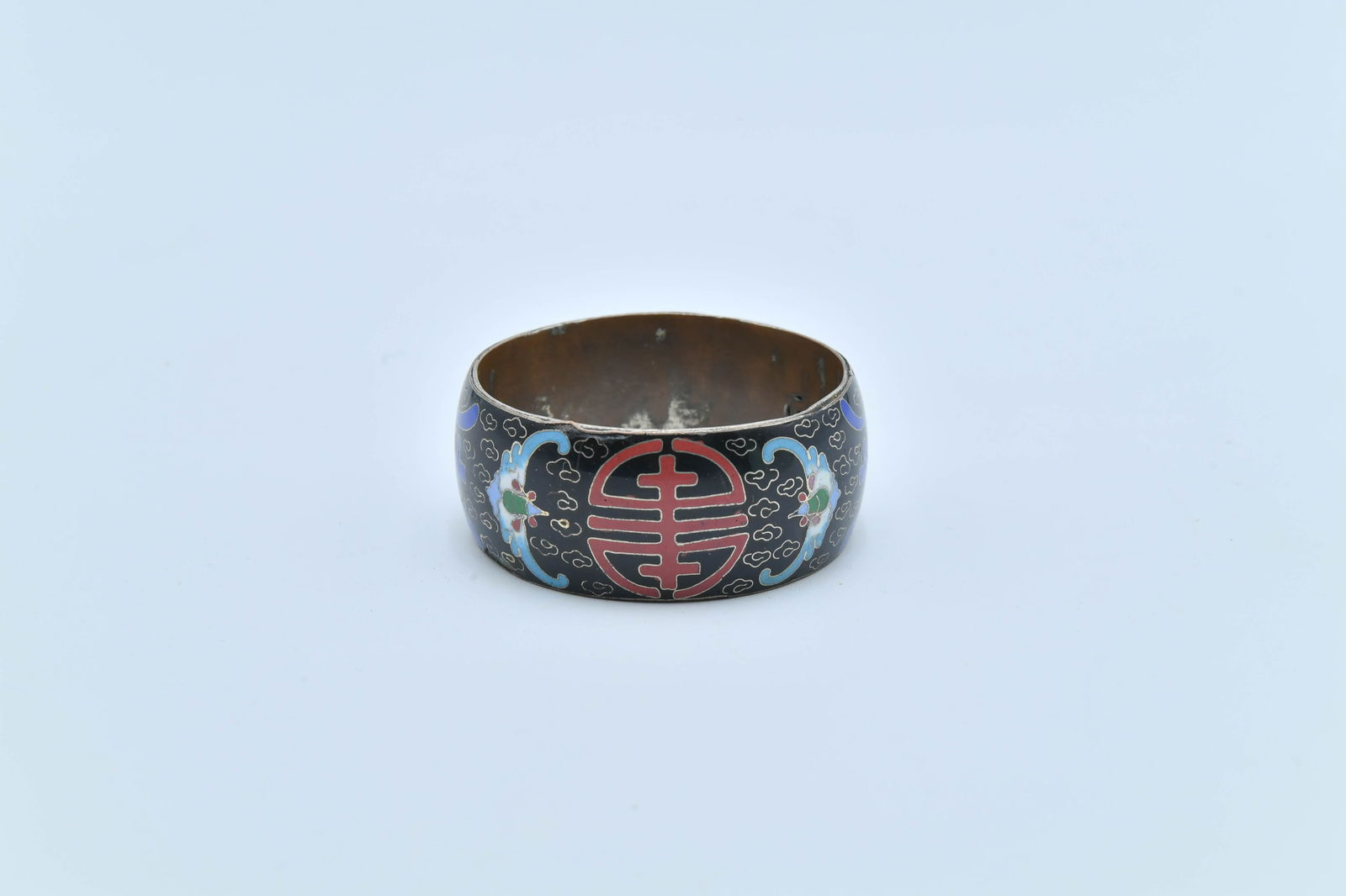 Vintage Chinese Cloisonne Enamel Bangle Bracelet (1 of 6)